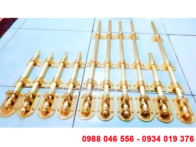 Chốt cửa bông lúa đồng thau