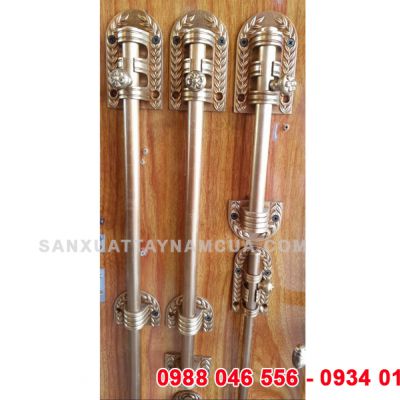 Chốt cửa bông lúa đồng thau